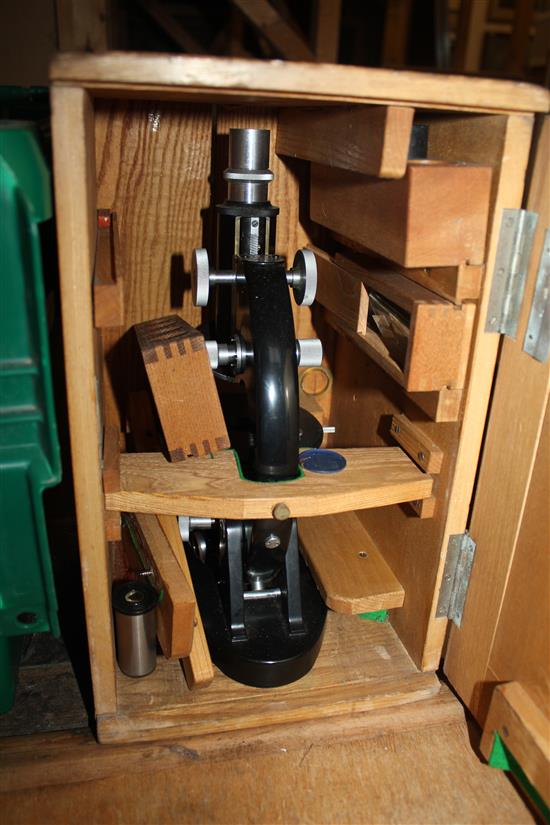 Japanese cased microscope